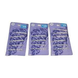 Claire's Bobby Pins 3 Cards w 5 Zirconia Studded pins on each card